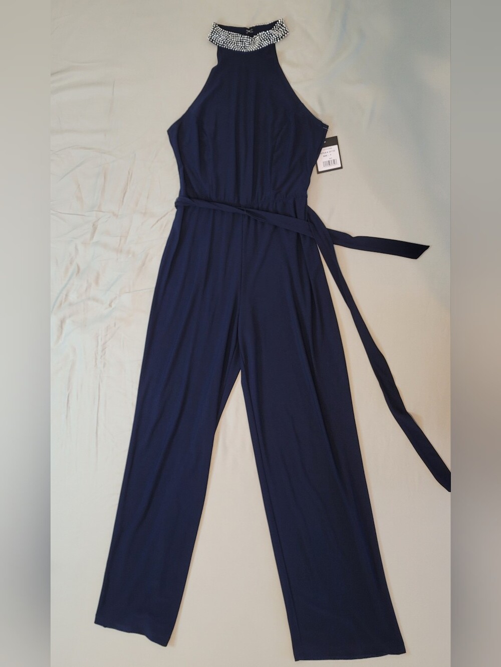 Navy Halter Neck Jumpsuit